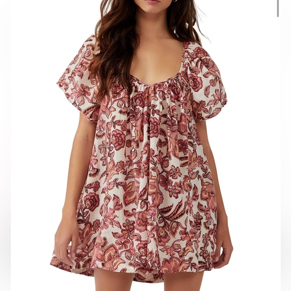 Free People Tunic Ivory Combo Colored Dress Size XS - Picture 1 of 4